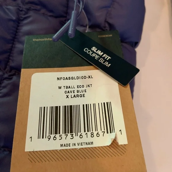 NWT The North Face ThermoBall 2.0 Women's Eco Jacket-Cave Blue-XL - Picture 7 of 16
